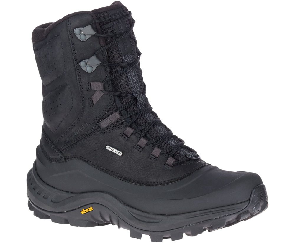 Kozaki Merrell Męskie Czarne - Thermo Overlook 2 Tall Waterproof - 634721-IUF